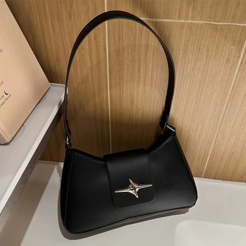 Vierzackiger Stern, einfarbig, Achseltasche, Damen, modische Textur, lässige Umhängetasche, Sommer, stilvoll, einfache kleine quadratische Taschen