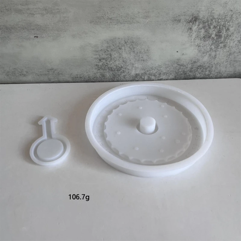 652F Multiple Size Clock Sturdy Silicone Mold Set Portable Accessory for Craft Supplies Candle Making Plaster Crafting