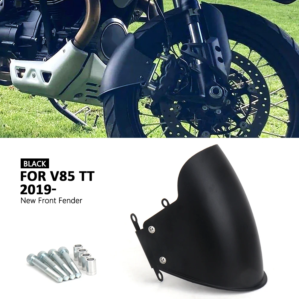 New Front Tire Wheel Fender Black Mudguard Motorcycle Accessories For Moto Guzzi V85TT V85 TT 2019 2020 2021 2022 2023 2024