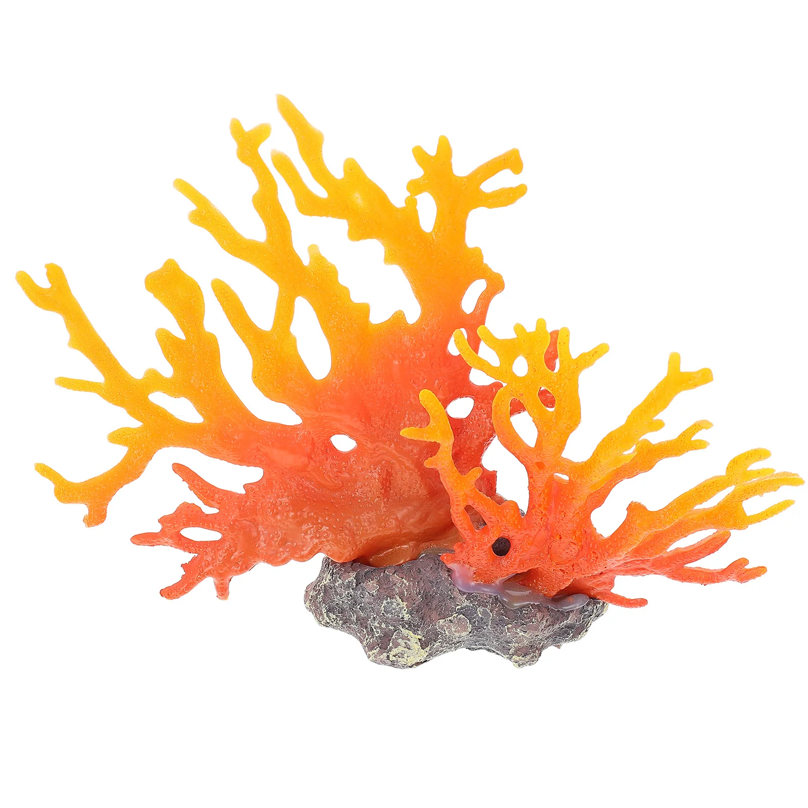 

Aquarium Ornament Coral Tree Ornaments Fish Tank Decorative Decorations Orange Resin Landscaping