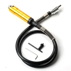 Extensión de tubo de eje Flexible con portabrocas de 0,3-6,5mm para Dremel Die Grinder taladro de mano herramientas rotativas eléctricas