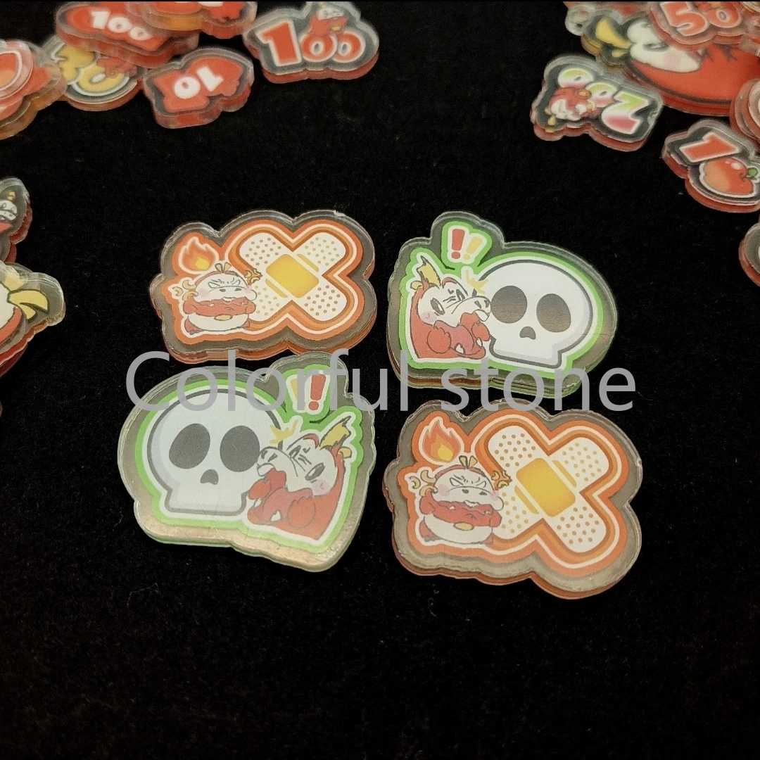 PTCG Pokemon Anime Charakter Match Scoring Schaden Zähler Schaden Indikator Fuecoco Verwendet Board Rollenspiel Acryl Geschenk
