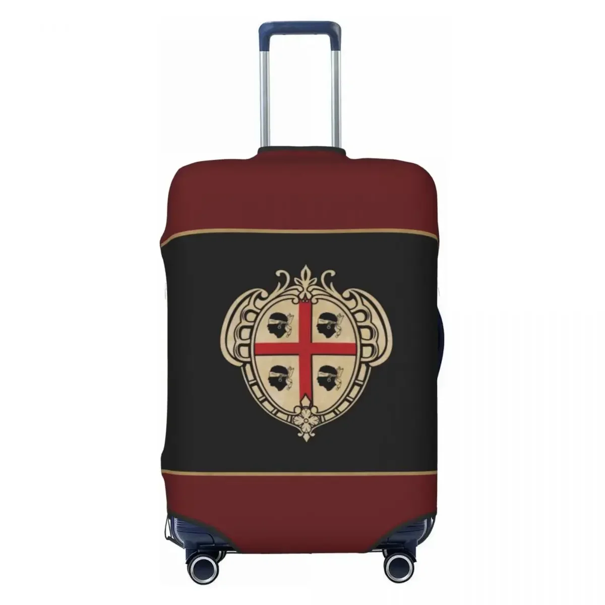 

Custom Vintage Sardinia Coat Of Arms Luggage Cover Protector Italy Sardegna Patriotic Travel Suitcase Covers for 18-32 Inch