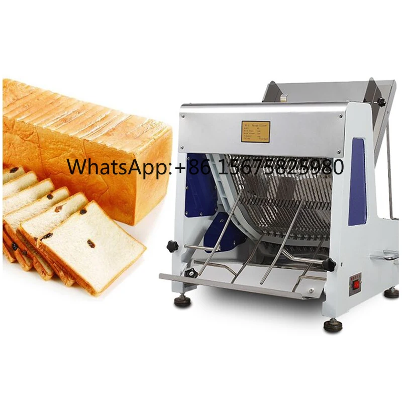 Stainless Steel Commercial Toast Slicer Square Bag Bread Slicer Professional Baking Equipment for Cake Shop & Western Restaurant
