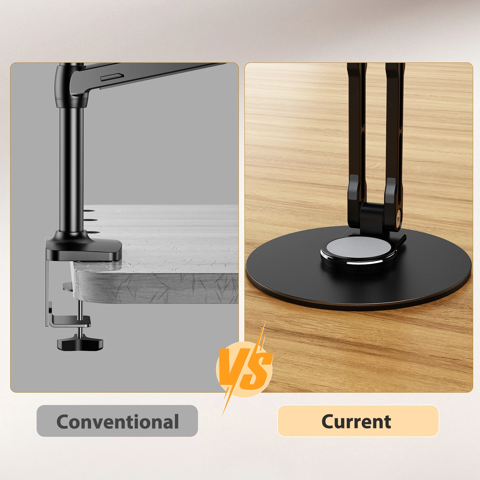 حامل شاشة EVICIV VESA مقاس 75 مم لشاشة محمولة مقاس 15.6 بوصة و16 بوصة و17 بوصة و17.3 بوصة و18 و18.5 بوصة وذراع عرض للألعاب ودعم مسطح VESA مقاس 75 × 75 مم