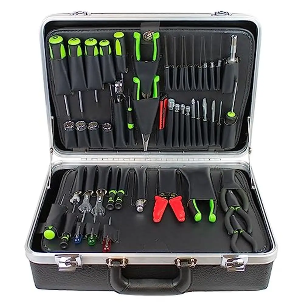 Professional Attache Tool Case XLST61 High Impact Shell Wide Temperature Range Aluminum Valance 34 Pocket Top Pallet 16 Pocket