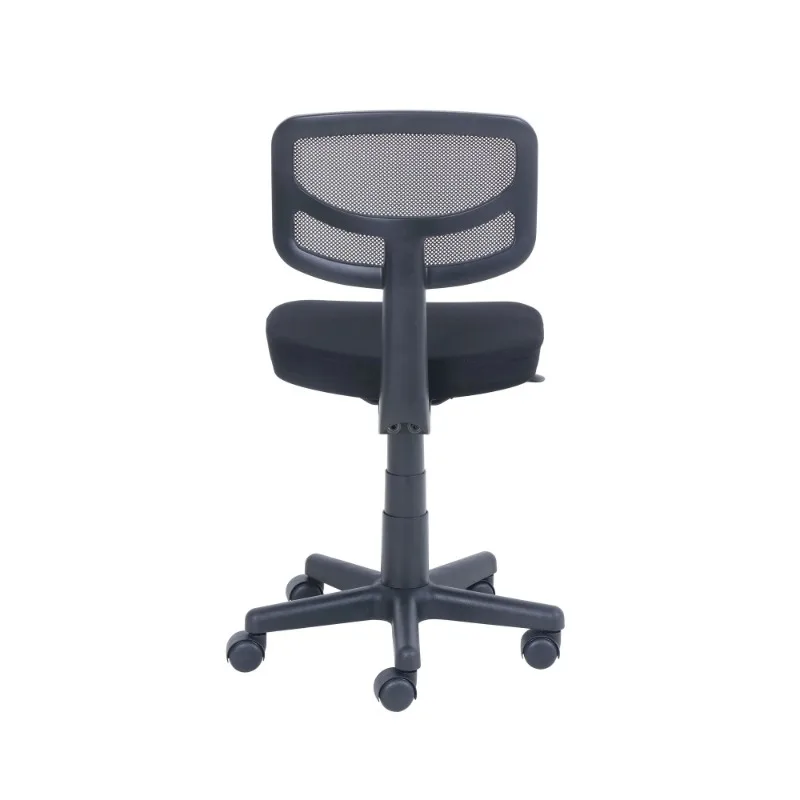 Mesh Task Chair with Plush Padded Seat, Black/Black, office furniture