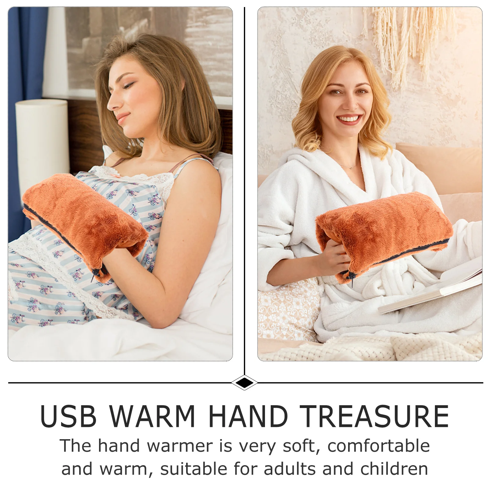 

Usb Hand Warmer Rechargeable Electric Heating Pad Winter Warm Muff Portable Soft Gift For Women Men Family Elderly Pain Relief