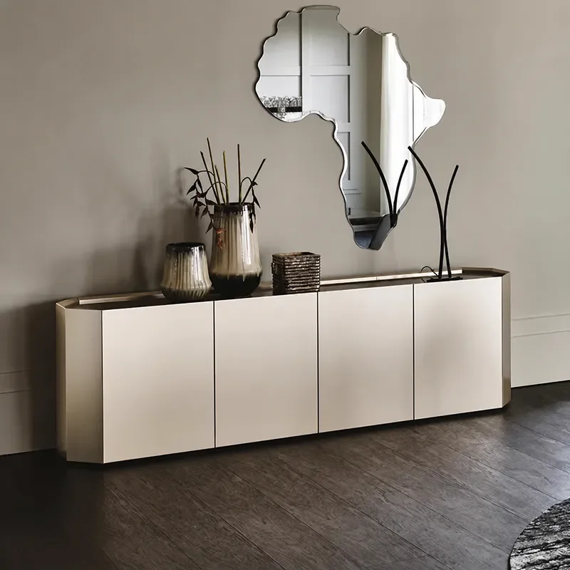 Modern Minimalist Entrance Cabinet Light Luxury Shoe Storage Partition Sideboard for Foyer Dining Room Home Decoration