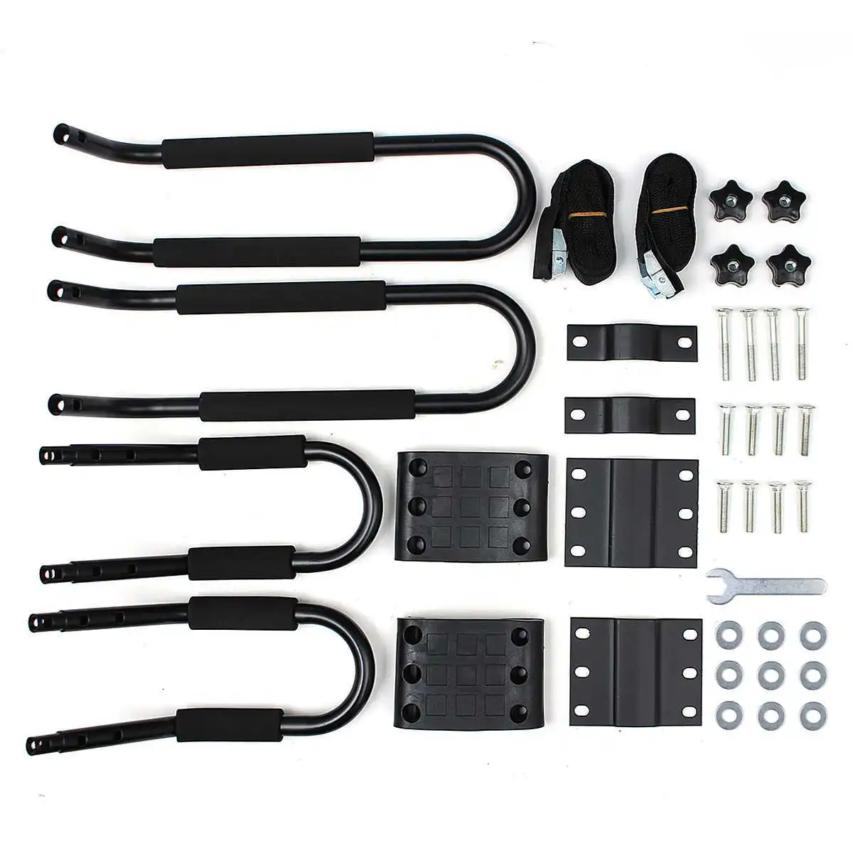 2pcs Universal Kayak Roof Rack Carrier for Rooftop Paddle Boat Surf Ski Canoe - Vehicle Top Mount Boat Accessories