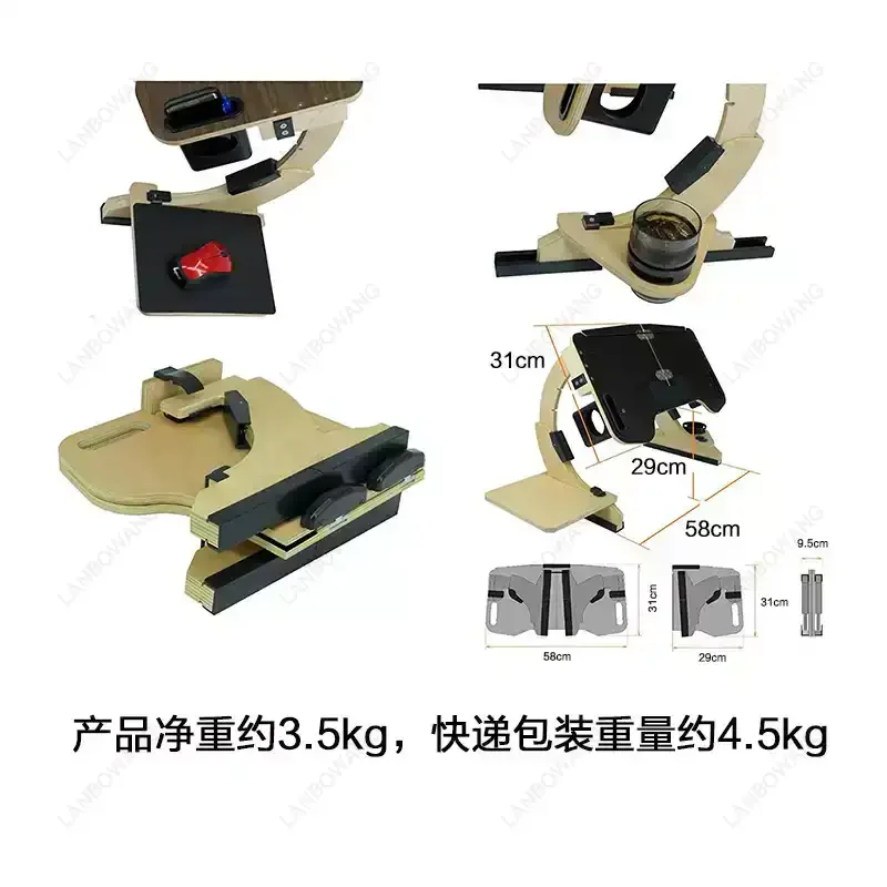 Aluminum Alloy Folding Lap Desk Adjustable Ergonomic Laptop Bed Table Home Office Standing Computer Desk