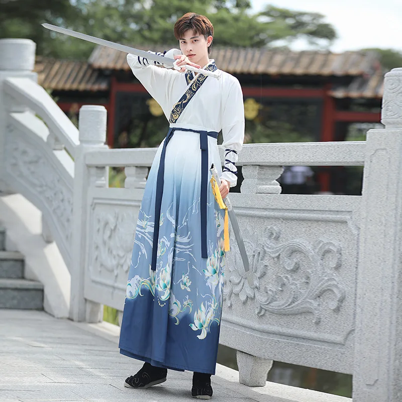 Kích Thước Lớn Truyền Thống Hanfu Đầm Người Hán Phục Trang Cặp Đôi Trung Quốc Cổ Đại Kiếm Sĩ Quần Áo Hanfu Đầm Trang Phục Hóa Trang