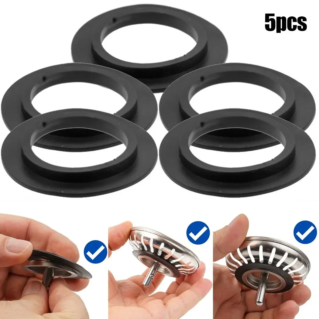 5-pcs Rubber Seal Washer Gaskets For Franke Basket Strainer Plug For 78/79/80/82/83mm Kitchen Bathroom Sink Drain Seal Gaskets