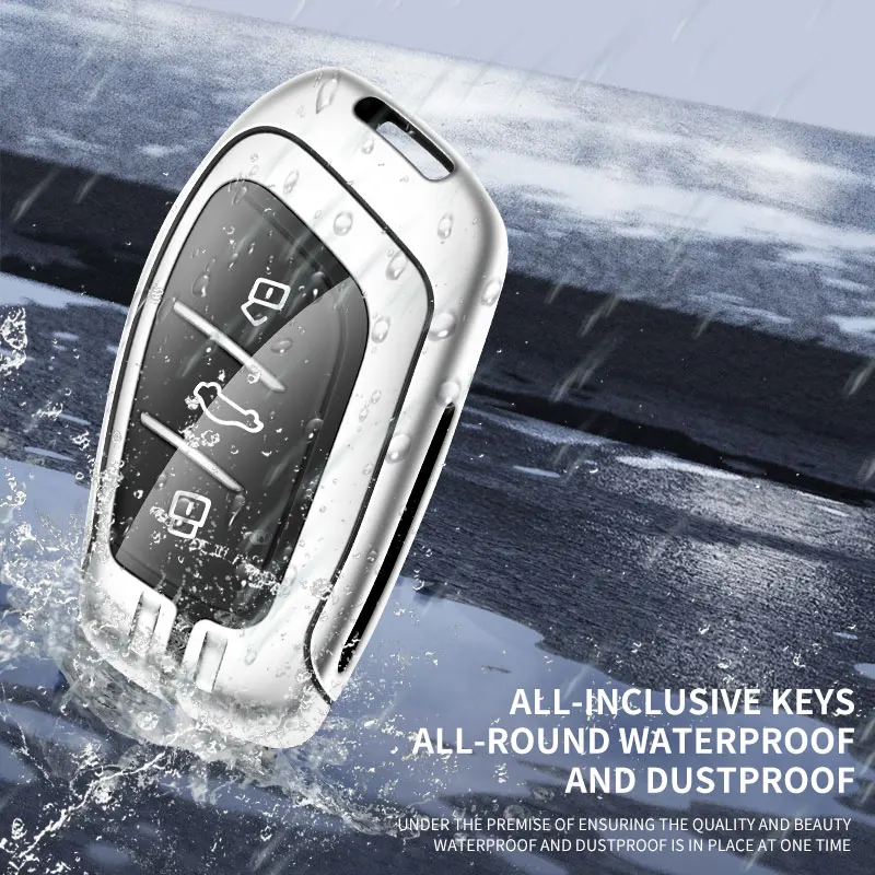 Leather Car Metal Key Case Cover For MG 4 2023 Mg4 Ev MG HS GT ZS EV ZX MG5 MG6 for Roewe RX3 RX5 RX8 ERX5 I6 I5