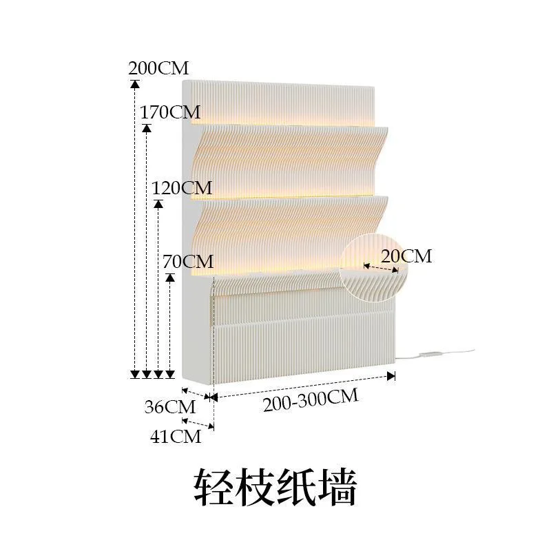 رف متنقل قابل للطي لشاشة المكتب، جدار خلفية مقسم مضيء متحرك #4