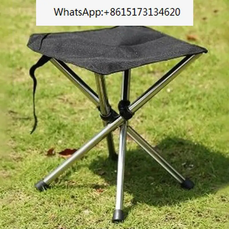 Portable Tripod Stool Stainless Steel Folding Picnic Chair Ultra Light Camping Stool Outdoor Foldable Fishing Chair Bench Stools