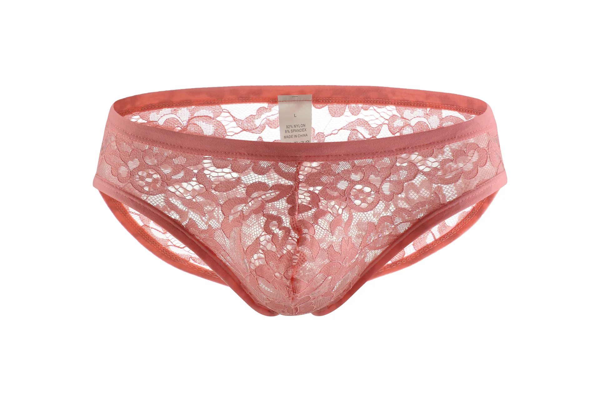 Ropa interior de encaje Sexy para hombre, bragas transparentes, calzoncillos transparentes Gay, bolsa en U, calzoncillos transparentes, lencería Bdsm de rejilla