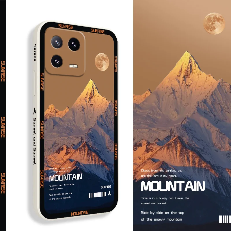 

Moon Snow Hill Phone Case For Xiaomi Mi 15 14 14T 13 13T 12 12X 12T 12S 11 11T 10 10T 9 9T Pro Lite Liquid Silicone Cover