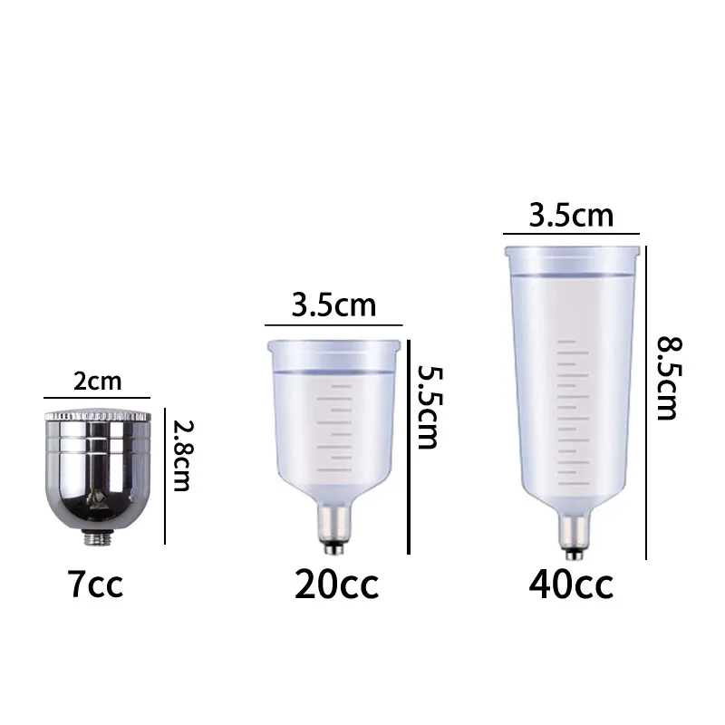 7cc 20cc 40cc Airbrush Detachable Fluid Cup For Gravity Feed Paint Spary Gun Air Brush Accessories Easy Clean