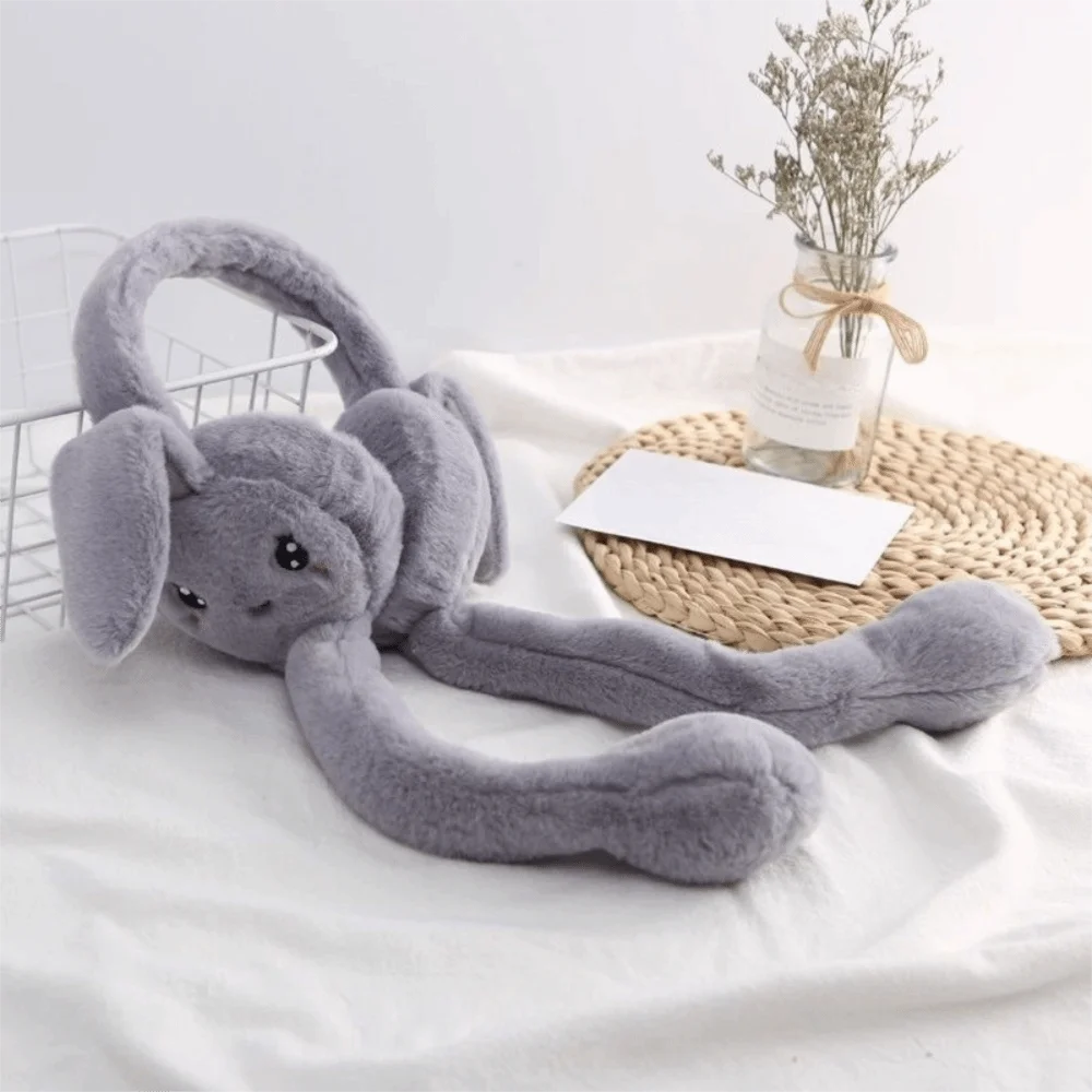 لينة أرنب أفخم غطاء للأذنين تقليد الفراء الكرتون غطاء للأذن الدفء إيرفلاب الشتاء غطاء للأذنين التزلج