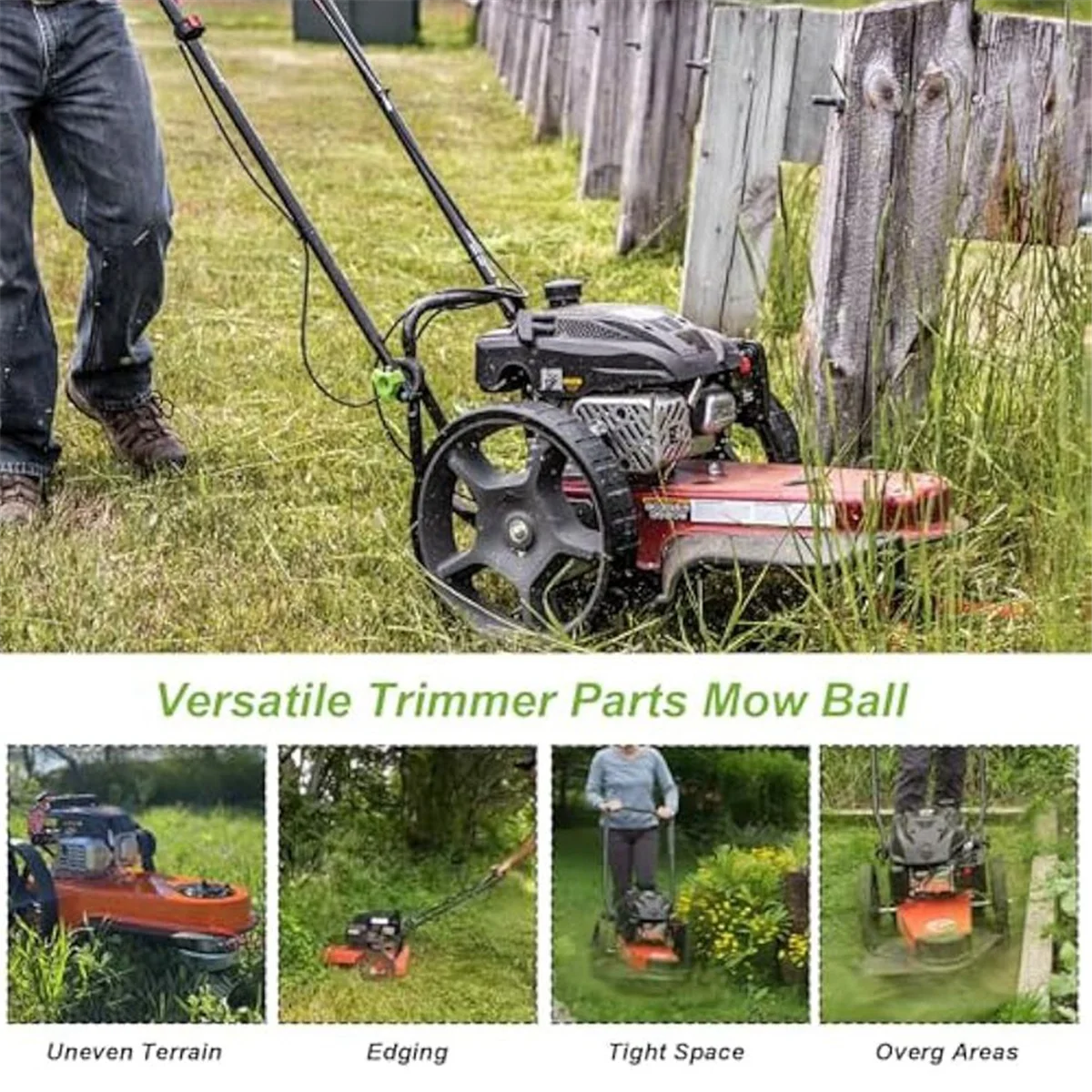 New 311011 String Trimmer Mow Ball, Nylon Mow Ball Head Hex Center for Walk Behind String Weed Trimmer Mower Parts