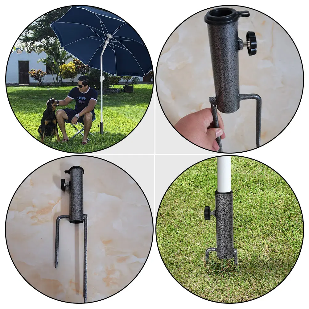 Parasol Insert Umbrella Sand Grass Auger Holder Patio Base Stand Base Para Sombrilla De Patio Anchor