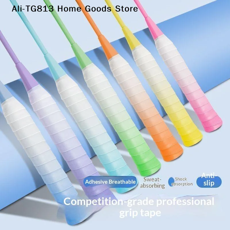 [TG813]6pcs Non Slip Badminton Racket Handle Grip Gradient Overgrip Tape Tennis Racket Rubber Grip Sports Supplies