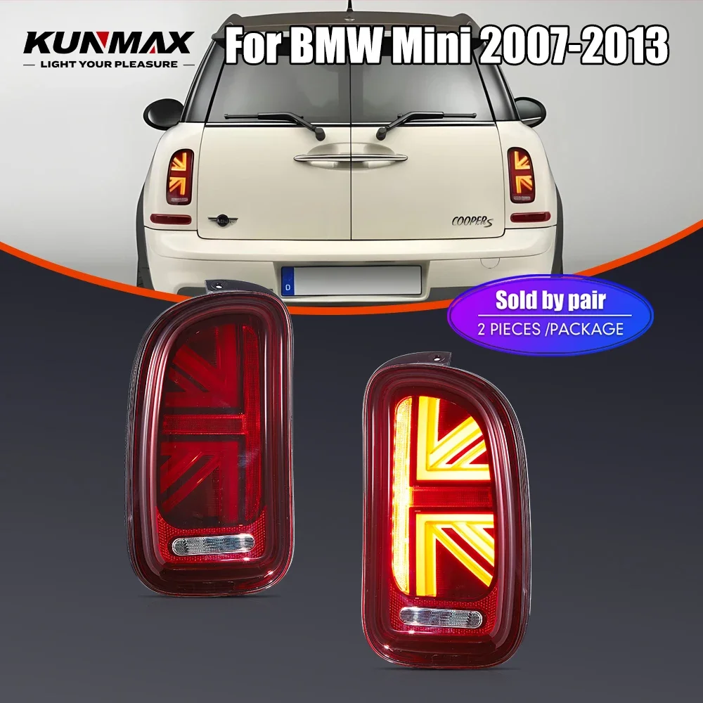 Para tylnych świateł LED do BMW Mini 2007-2013 DRL światła cofania, hamowania, kierunkowskazów, Plug and Play, kompletny zestaw tylnych świateł samochodowych