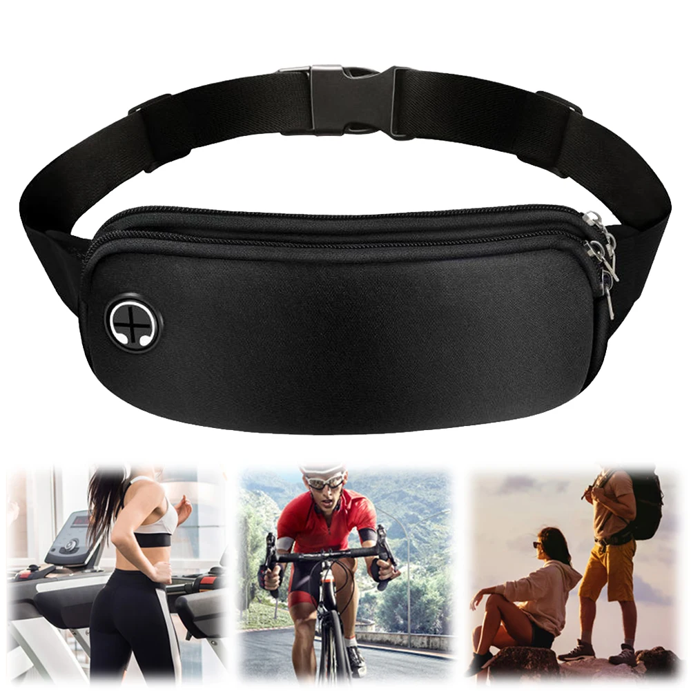 

5 PCS Fanny Pack Waterproof for Men Women Phone Holder Running Waist Pack with Headphone Port Waist Pouch for Running Jogging