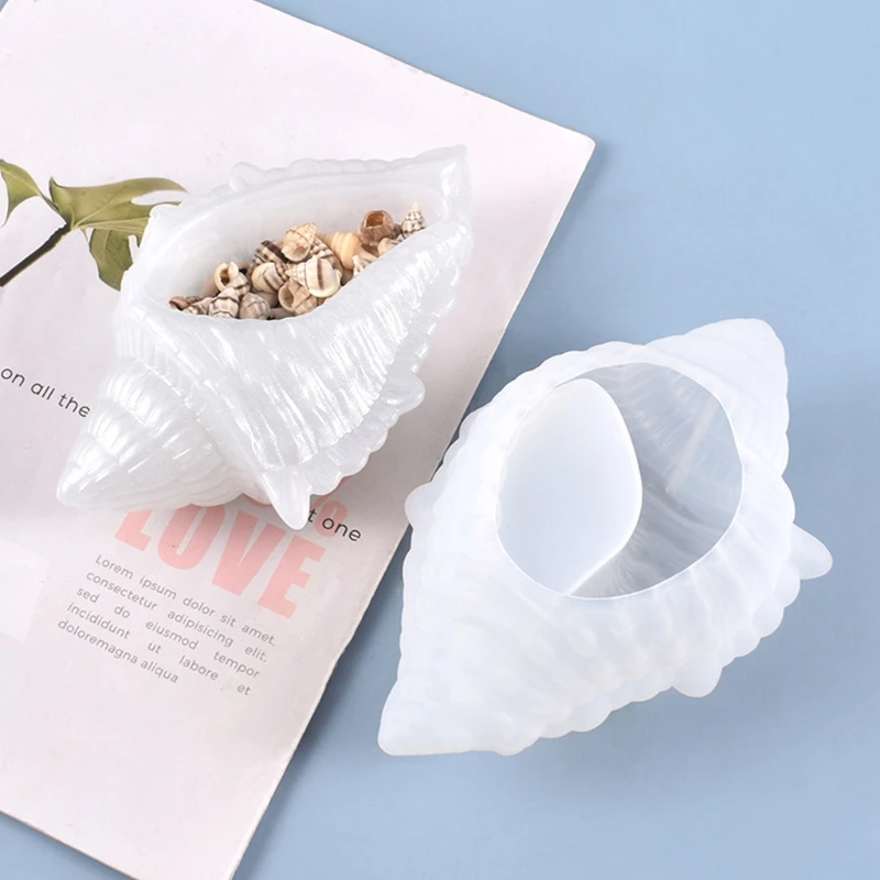 Conch Storage Box Silicone Mould DIY Crafts Container Making Tool Crystal Epoxy Resin Mold