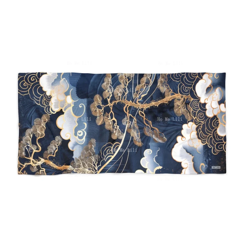 Japanese Pine And Cloudscape Elegance Quick Drying Towel Unique Gift