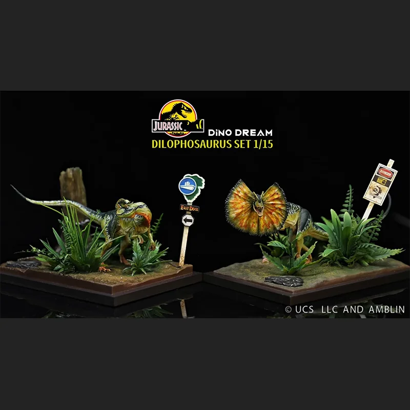 Original Jurassic Dinosaur Dilophosaurus Limited Edition Set 1/15 Scale Figure Model Toys Collection Scene Scene Decoration Gift