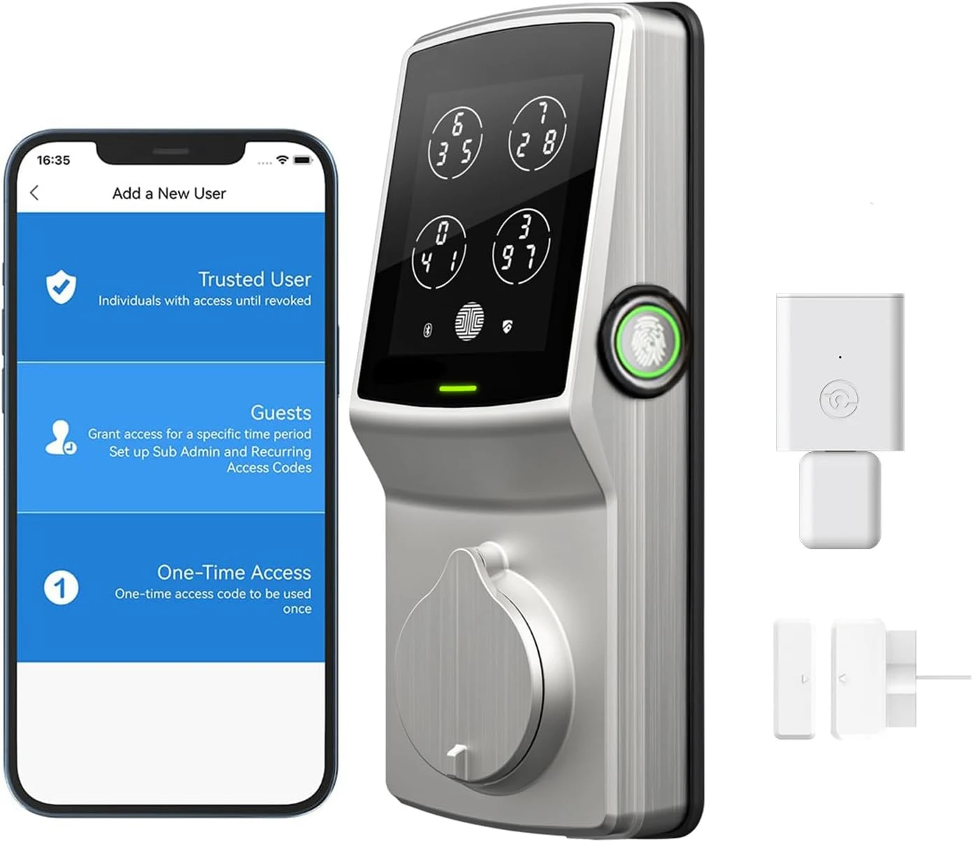 

Умный замок Wi-Fi, дверной замок без ключа, умные замки для любых дверей, клавиатура, 3D биометрический датчик отпечатков пальцев, автоматический замок