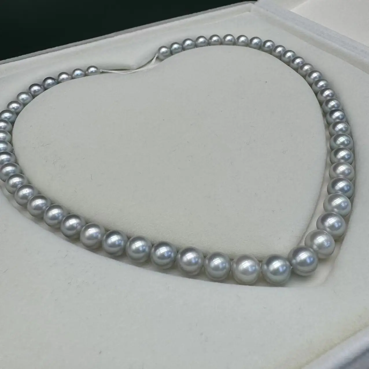 New Arrival 7-8mm Natural Sea Gray Pearl Jewelry Necklace 925 Sterling Silver Fine Jewelry Free Shipping for Women