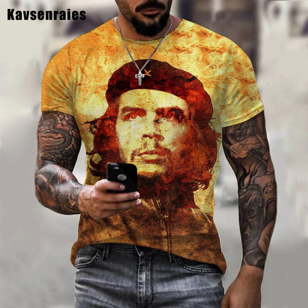 New High Quality Hero Che Guevara Printed 3D T-shirt Men Women Summer Fashion Casual T Shirts Harajuku Streetwear Oversized Tops