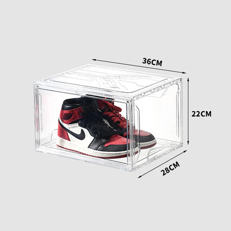 Magnetic Shoe Box Moisture-proof and Dust-proof Acrylic Transparent Storage Display Box Antioxidant Shoe Cabinet Home Dustproof