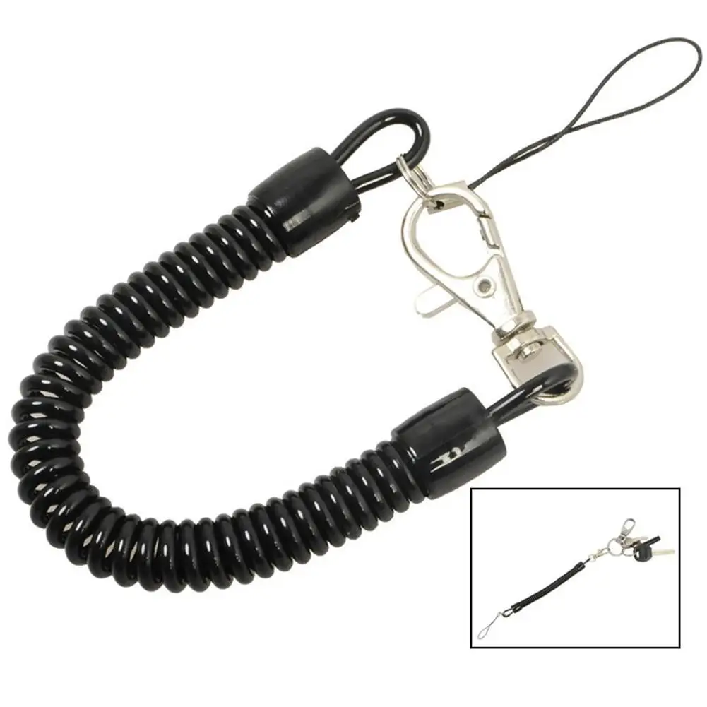 1/3/5/10 Practical Retractable Plastic Elastic Rope Key Ring Security Gear Tools Outdoor Camping Anti-lost Phone Spring Keychain
