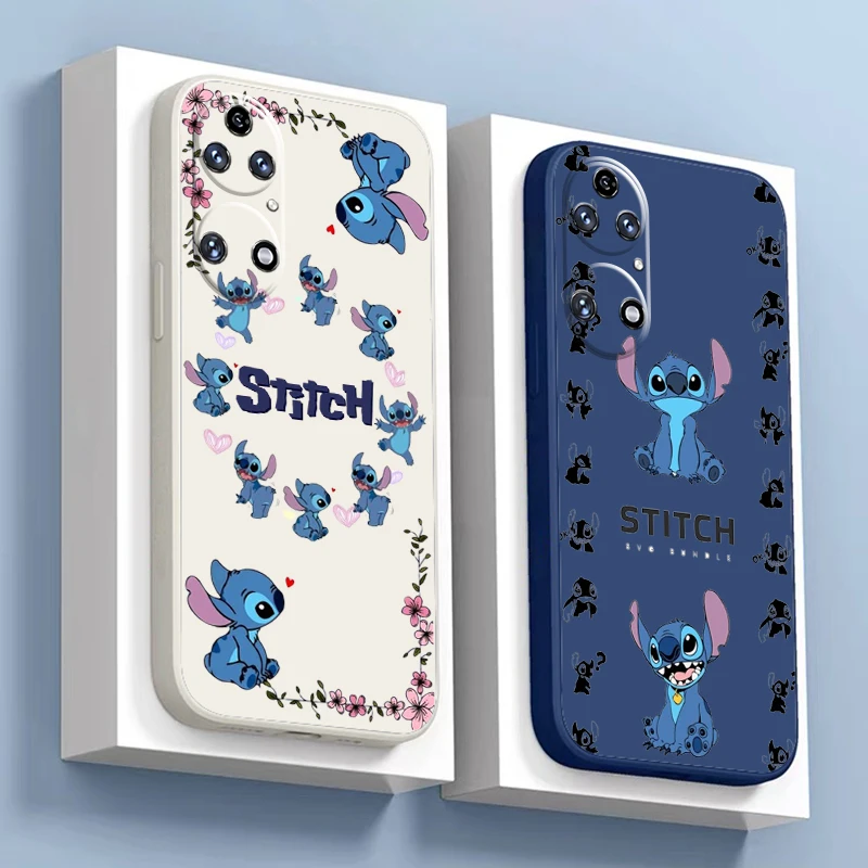 

The Stitch Bady Cute Phone Case For Huawei P50 P50E P40 P30 P20 PRO LITE 5G P Smart Z S Soft TPU Liquid Silicon Cover Cases