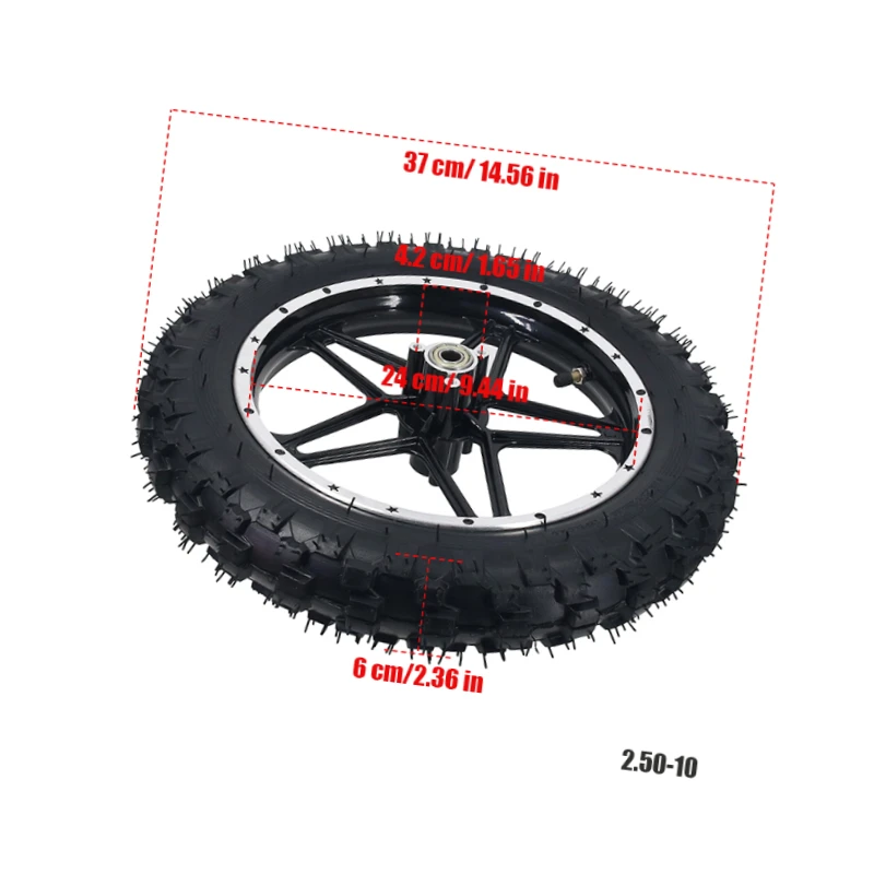 High quality wheels with 2.50-10 tires suitable for motorcycle inflatable wheel accessories