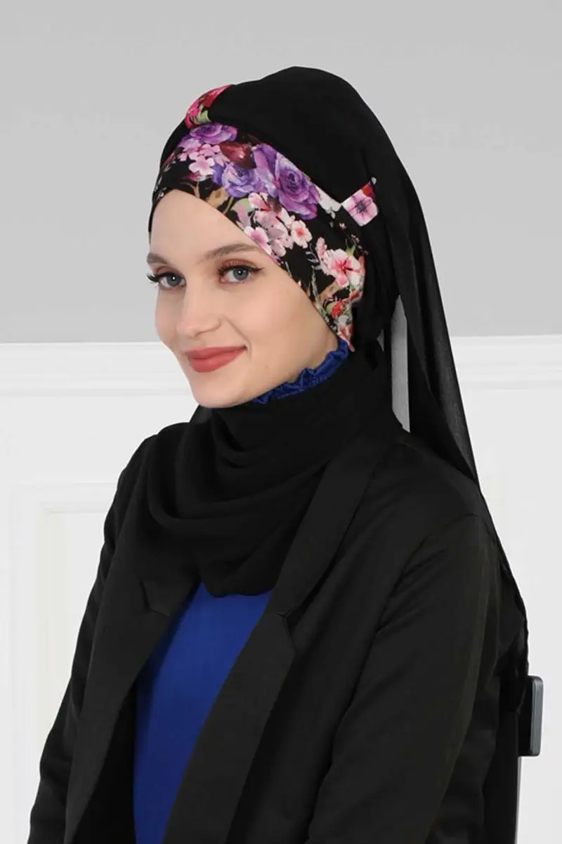 Teste padrão penteado da floresta do xale do chiffon do algodão