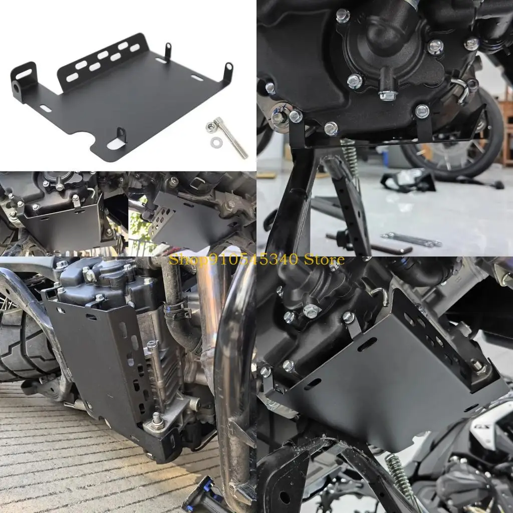 

U2JA Motorcycle Bottom Cover Shield Guard Heat Resistant Metal Plate Anti Collision Design Simple Tool Easy Mounting Process