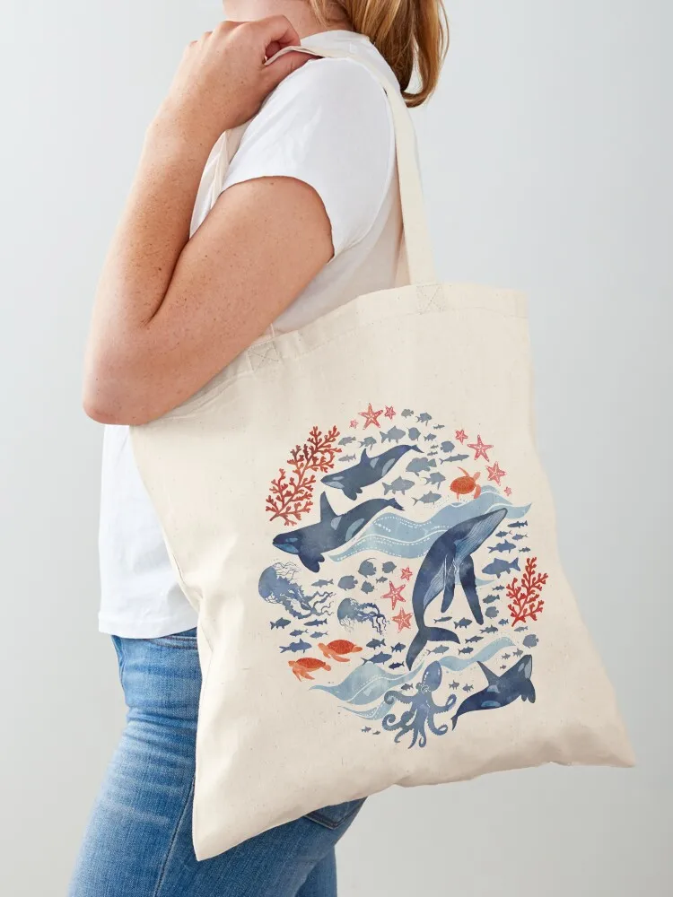 Ocean life Tote Bag hand bags bags woman 2025 women bag large size bags