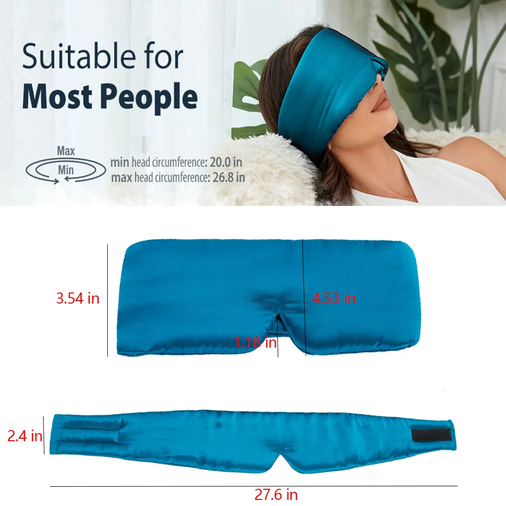 Large Natural Mulberry Silk Sleep Mask Soft and Comfortable Eye Mask Sleeping Aid Eye Mask Blackout Night Use Breathable