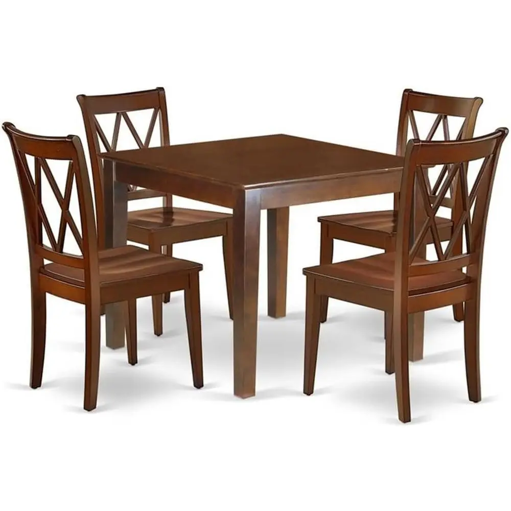 

Обеденный набор из 5 предметов: квадратный стол с 4 стульями, 36x36 дюймов