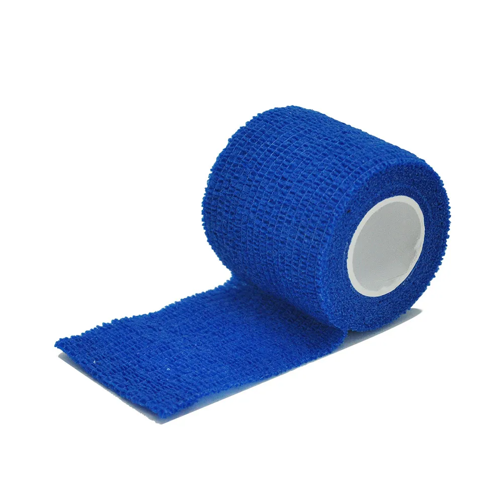 1/6/10 pcs Blue Gauze Medical Bandage Self-adhesive Breathable Elastic Bandages for Sports Fixing Finger Wrist Leg