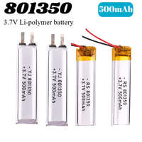801350 3.7V 500mAh Polymer Lithium Battery Li-polymer Rechargeable Batterie for Thermometer Headphone Beauty Instrument Recorder