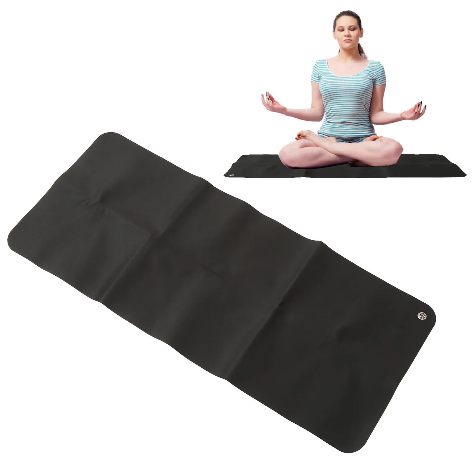 Grounding Mat Large Black  Grounding Pad For Elderly Foot Therapy Relieving Anxiety Grounding Sheet Grounding Sleep Mat