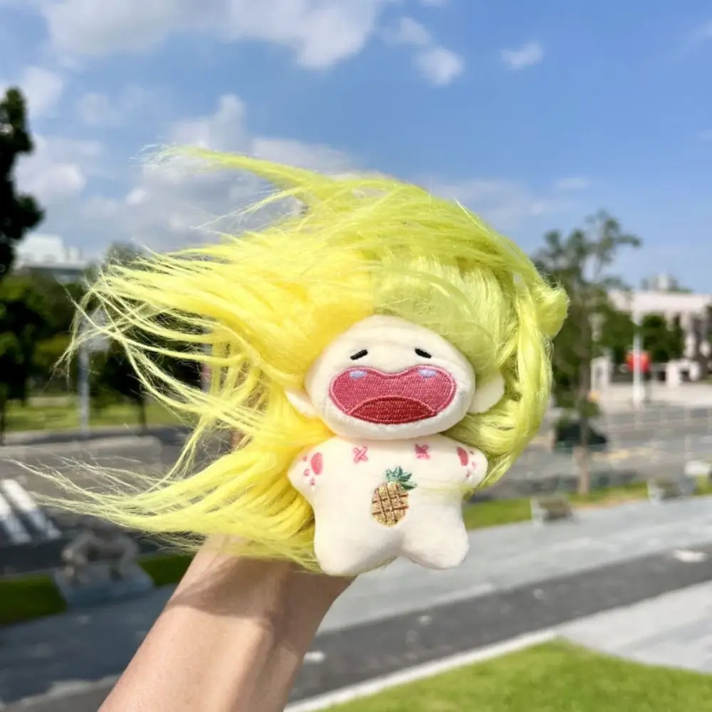 Boneka gigi tanpa gigi, rantai kunci lembut Mini hilang rambut goreng indah DIY aksesori tas boneka mewah