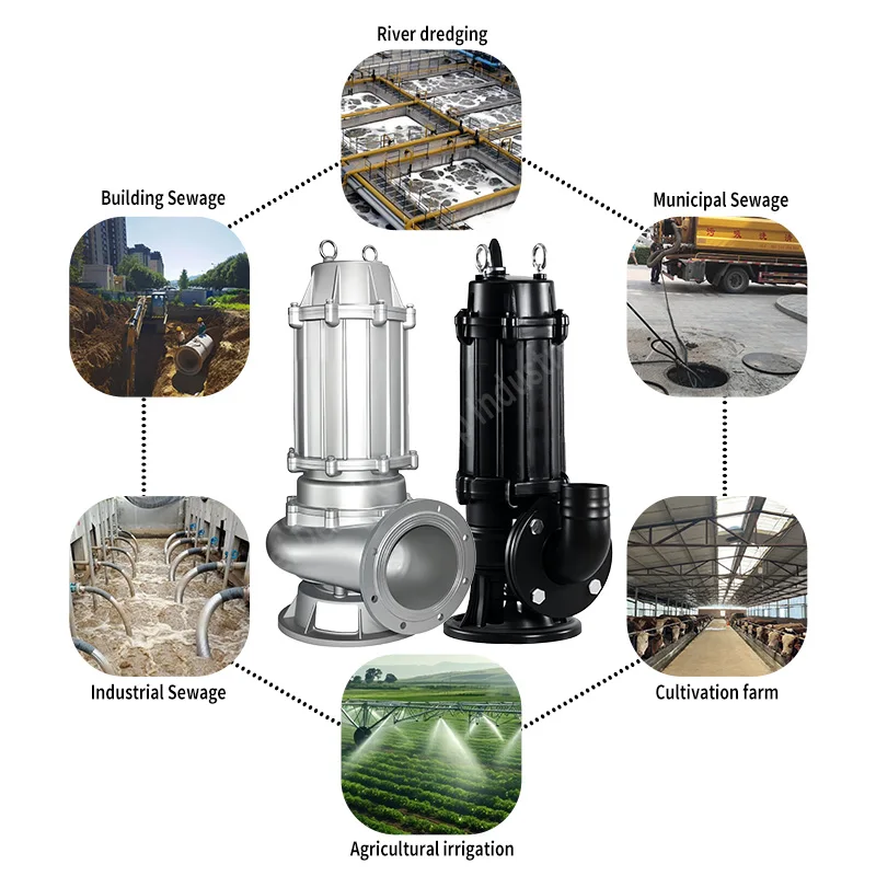 

12 Inch 300m3/H 5.5kw/75hp Electric Portable Stainless Steel Centrifugal Submersible Sewage Pump