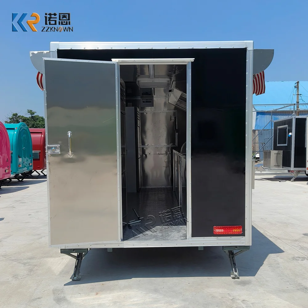 Food Trailer Custom Mobile Cart for BBQ Fried Food Food Truck Festival & Catering Rental